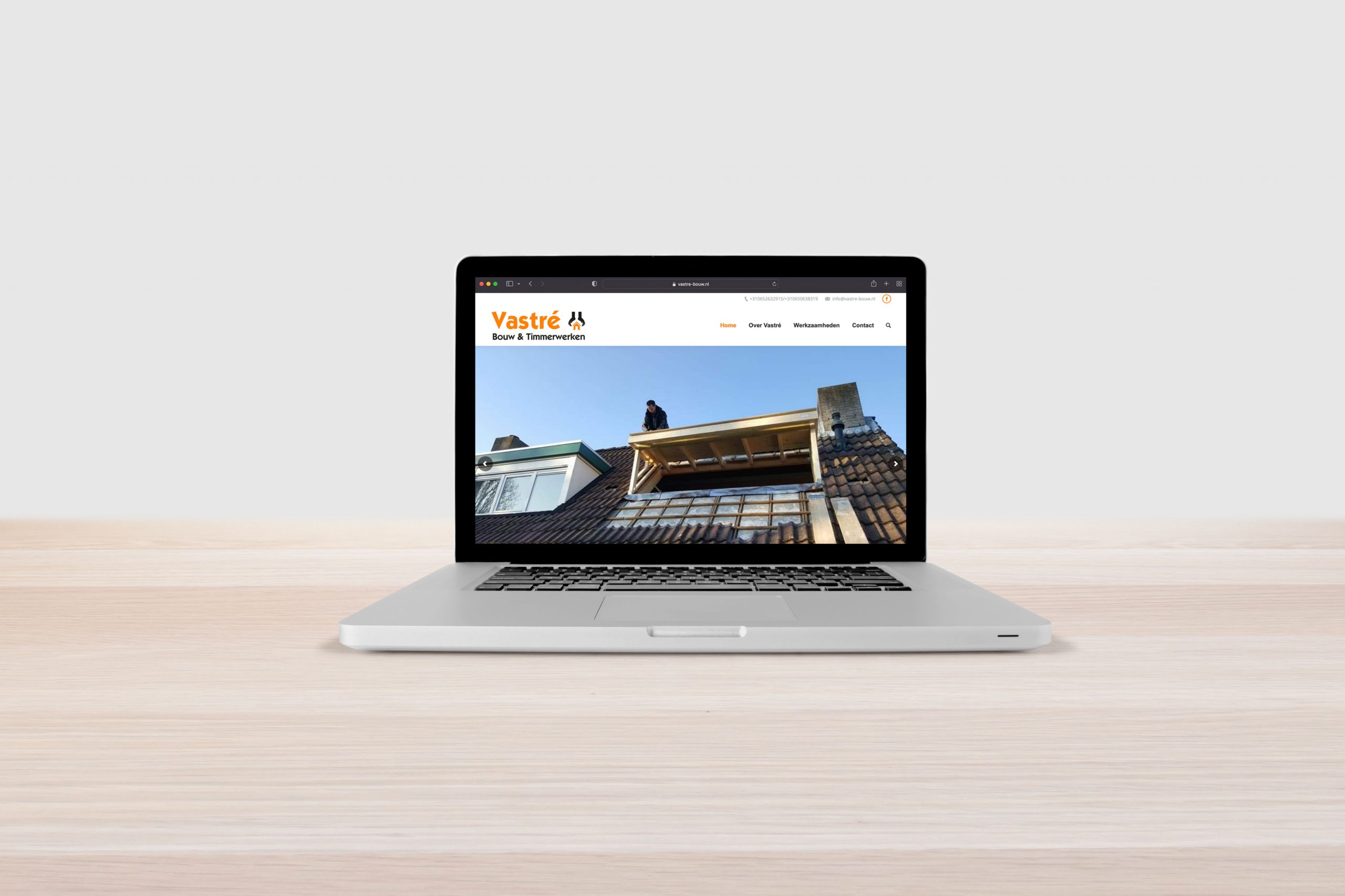 Website voor Vastré Bouw & Timmerwerken